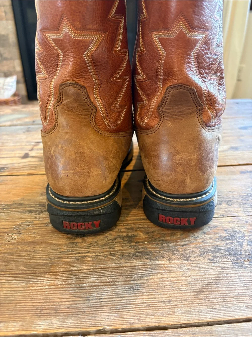 Rocky Original Ride Branson Saddle Roper Waterproof Western Boots